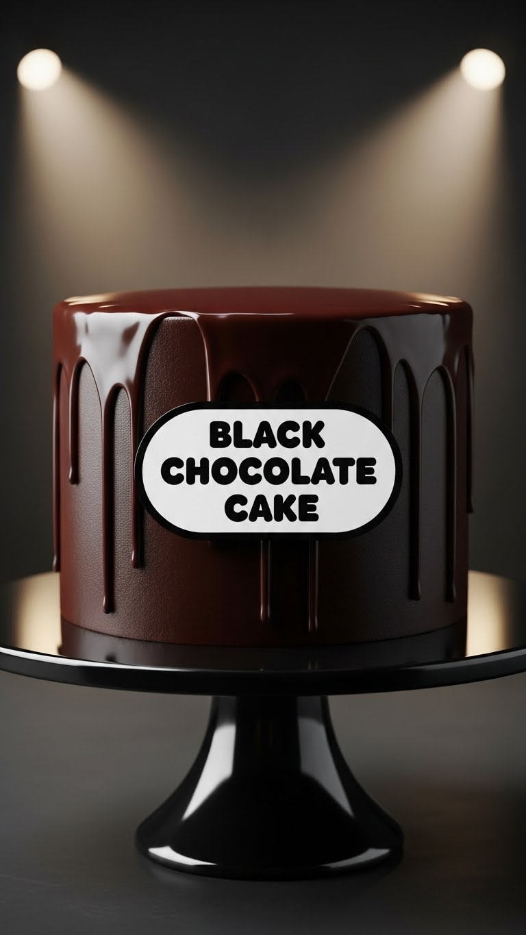 Black Chocolate Cake