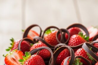 Chocolate Cake And Strawberries