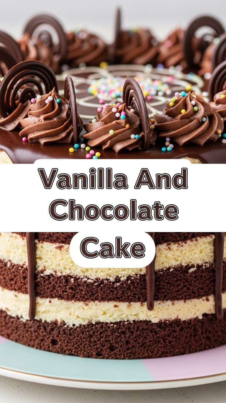 Vanilla And Chocolate Cake
