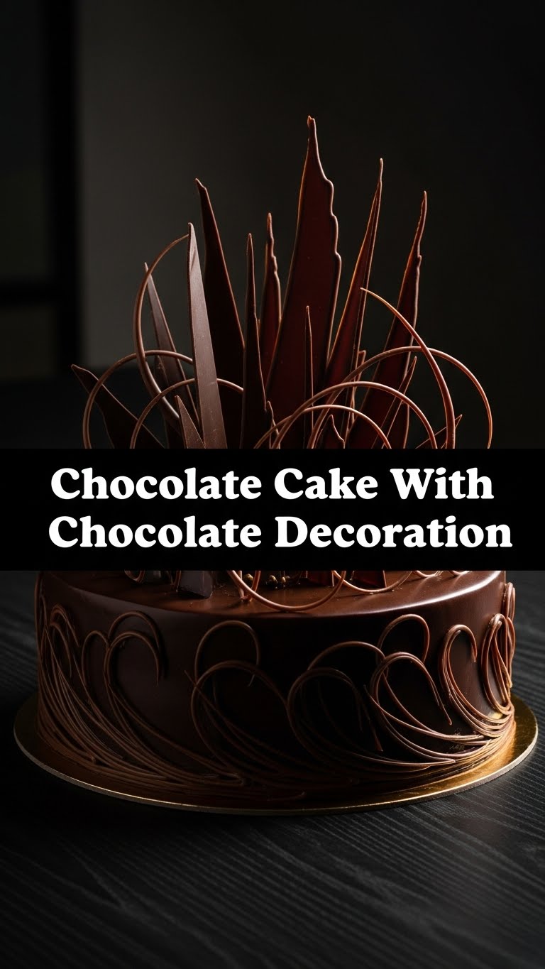Chocolate Cake With Chocolate Decoration