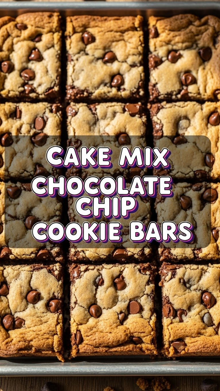 Cake Mix Chocolate Chip Cookie Bars