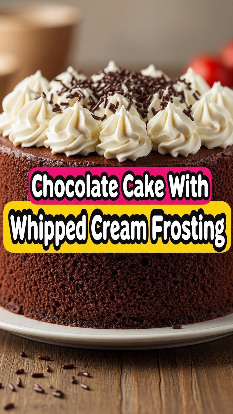Chocolate Cake With Whipped Cream Frosting