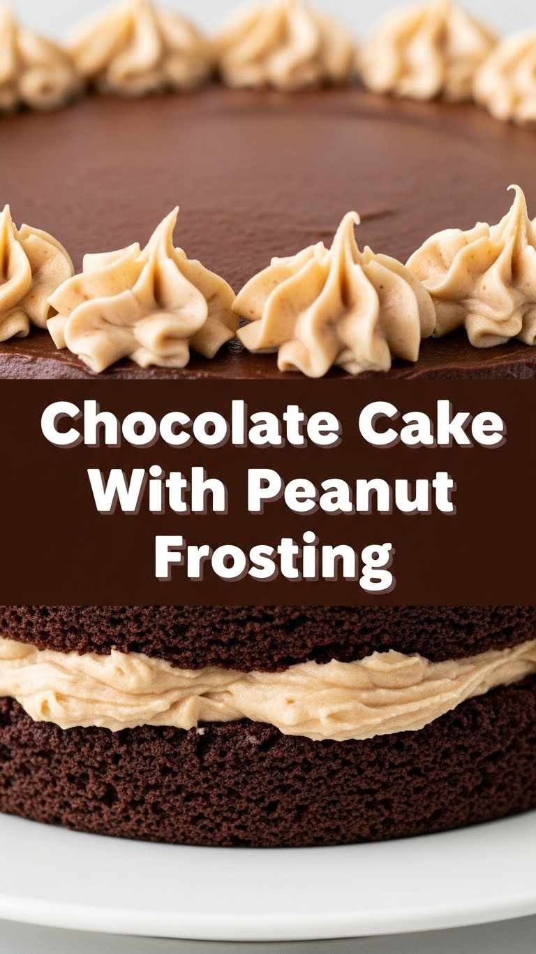 Chocolate Cake With Peanut Frosting