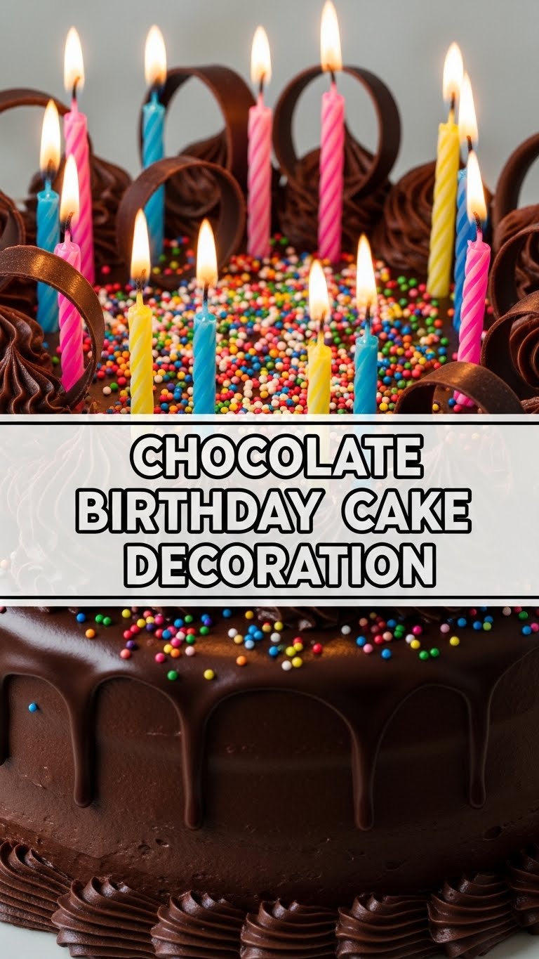 Chocolate Birthday Cake Decoration