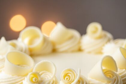 White Chocolate Cake Decoration