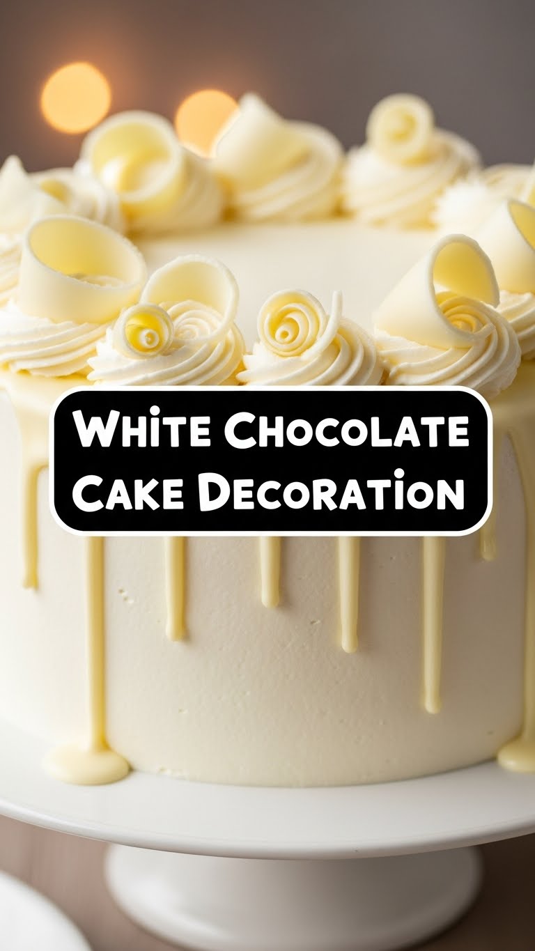White Chocolate Cake Decoration