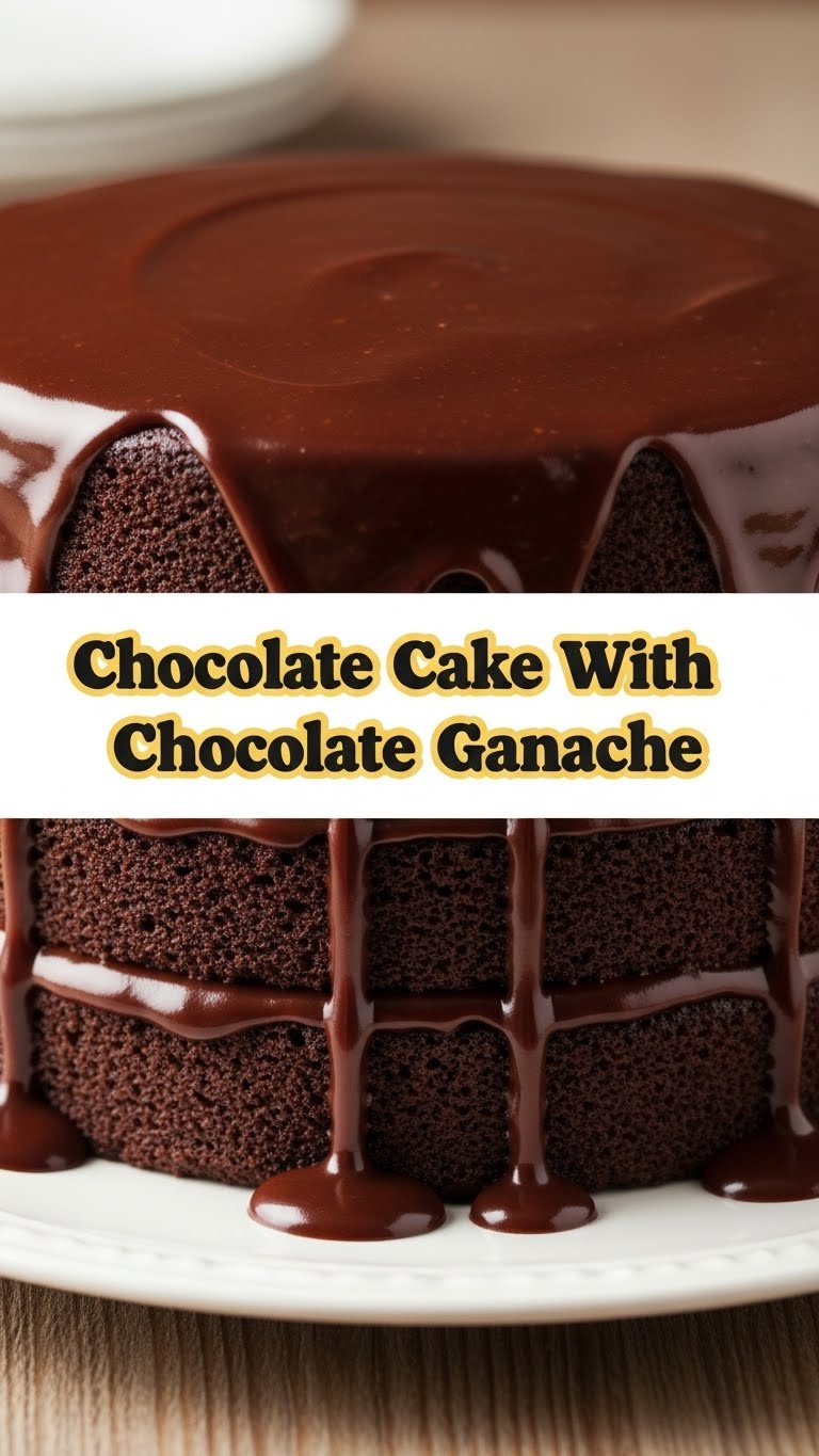 Chocolate Cake With Chocolate Ganache