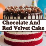 Chocolate And Red Velvet Cake