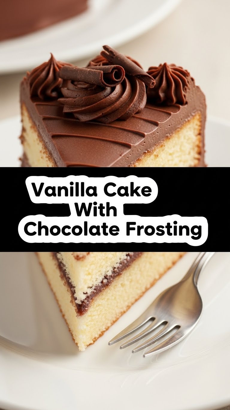 Vanilla Cake With Chocolate Frosting