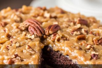 Upside Down German Chocolate Cake Recipe