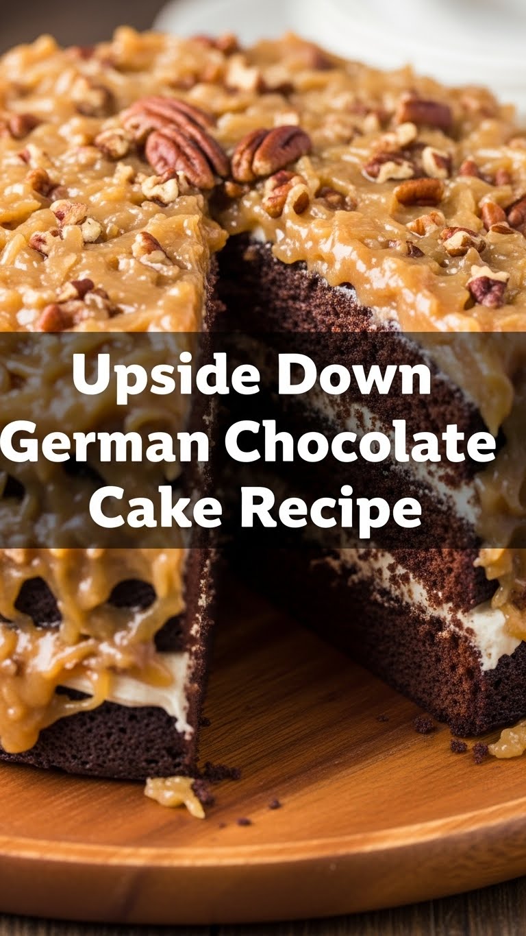Upside Down German Chocolate Cake Recipe