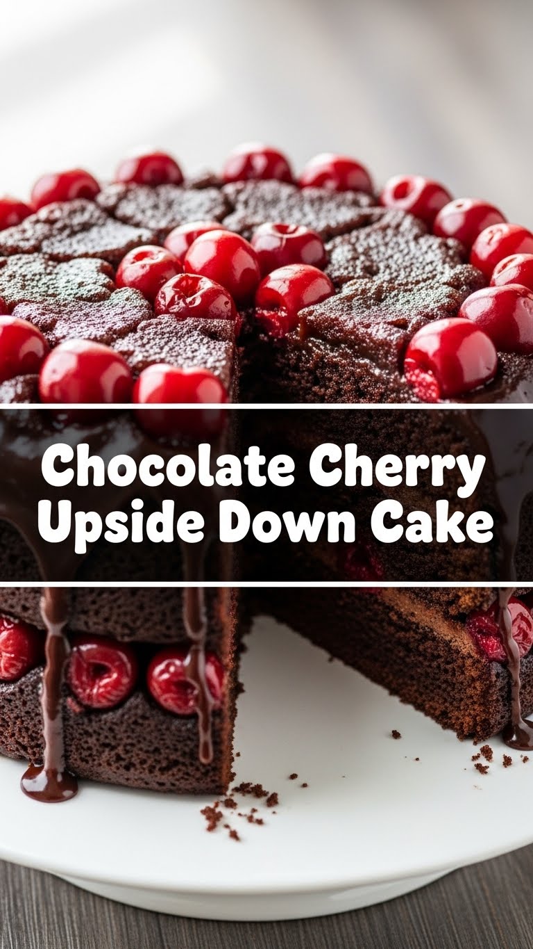 Chocolate Cherry Upside Down Cake