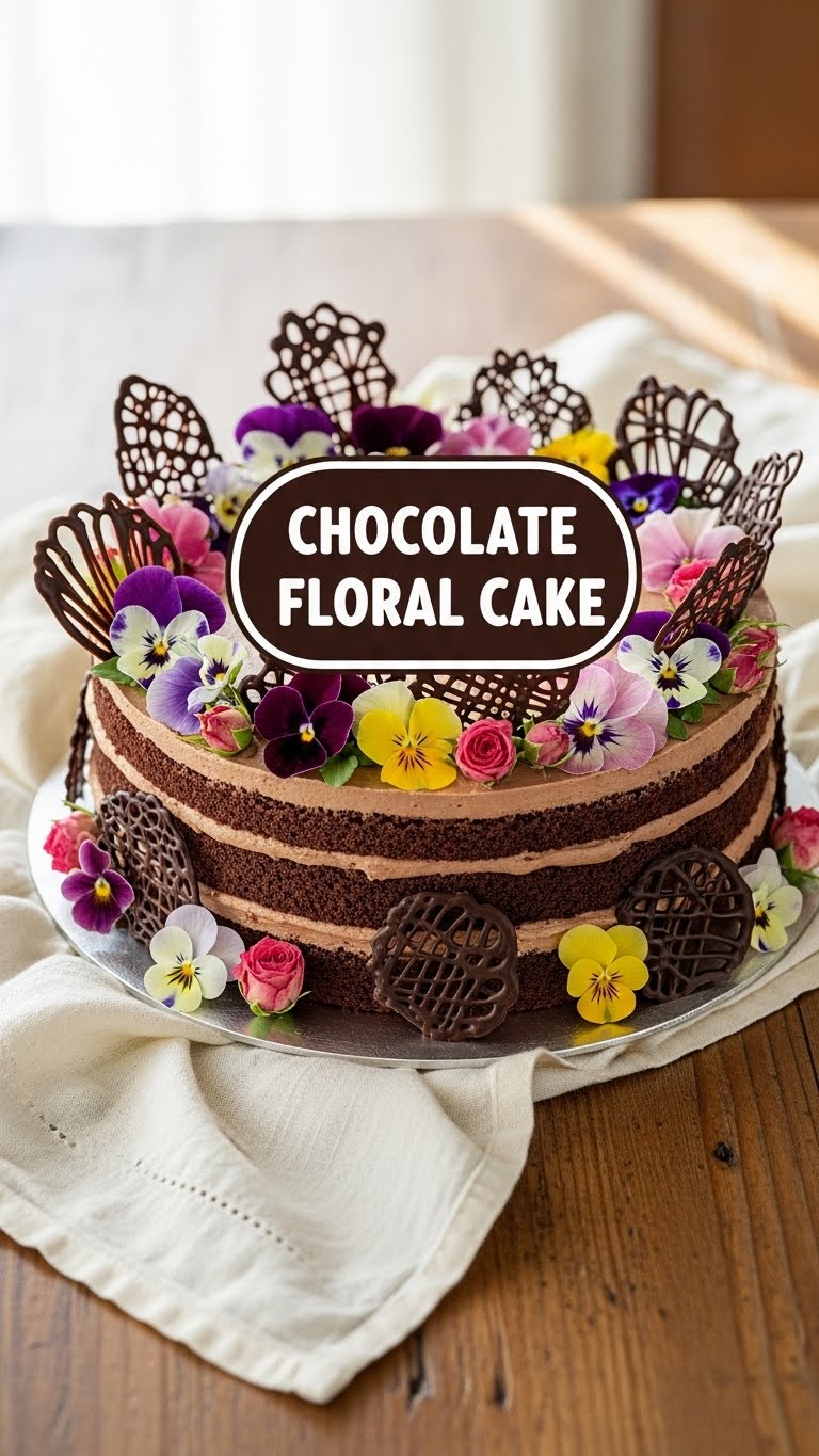 Chocolate Floral Cake