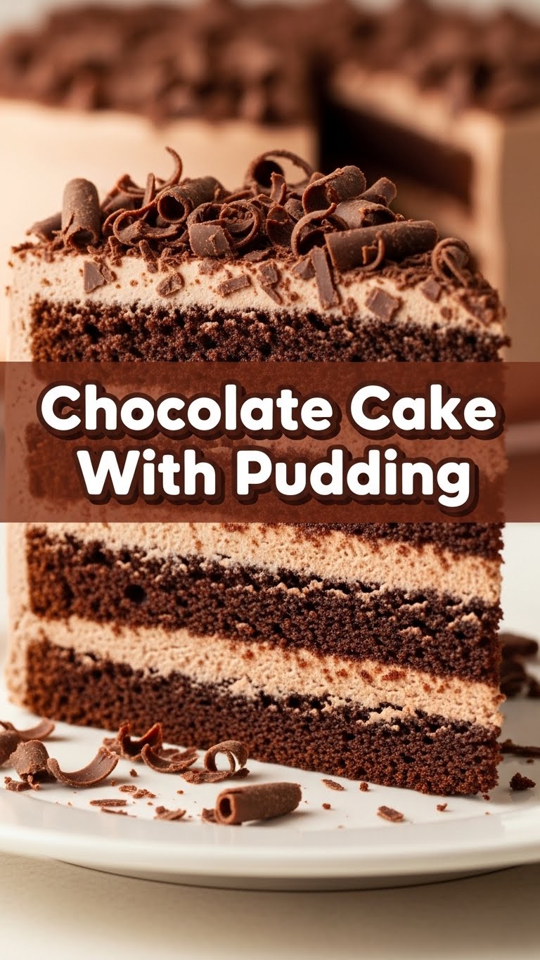 Chocolate Cake With Pudding