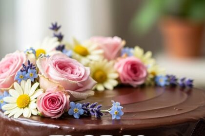 Floral Chocolate Cake