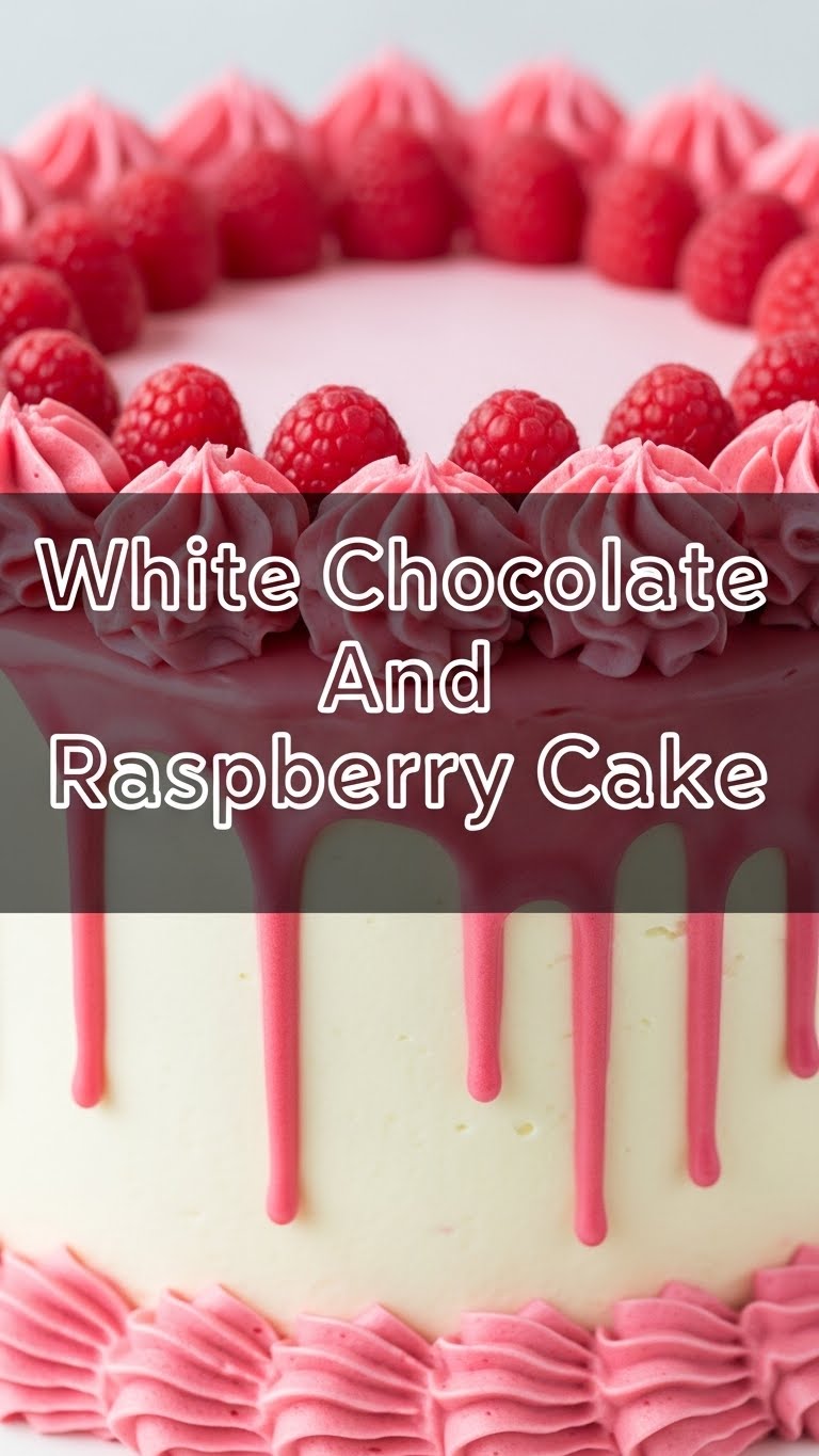 White Chocolate And Raspberry Cake