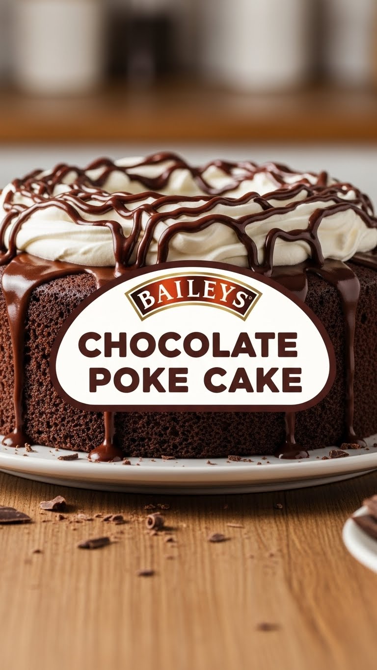 Baileys Chocolate Poke Cake