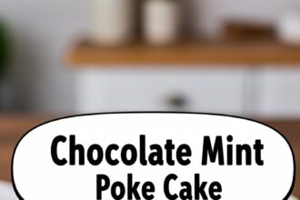 Chocolate Mint Poke Cake