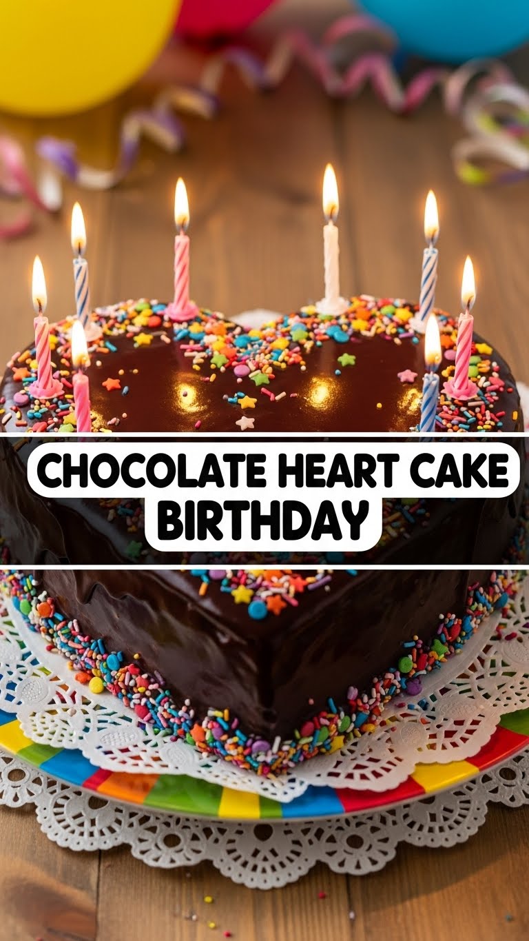 Chocolate Heart Cake Birthday