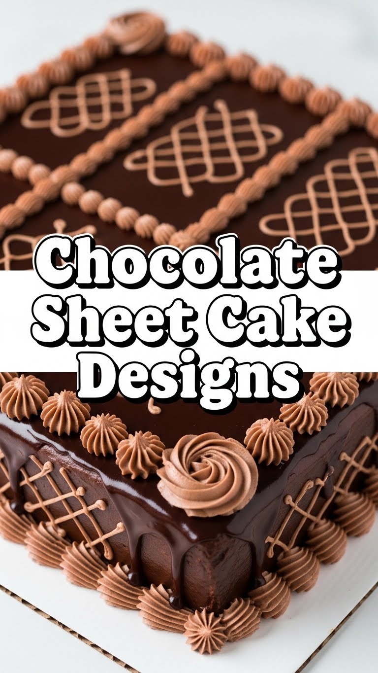 Chocolate Sheet Cake Designs