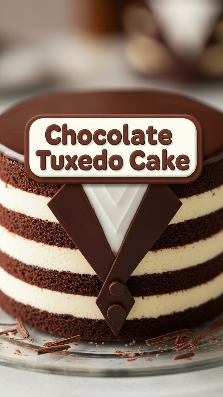 Chocolate Tuxedo Cake