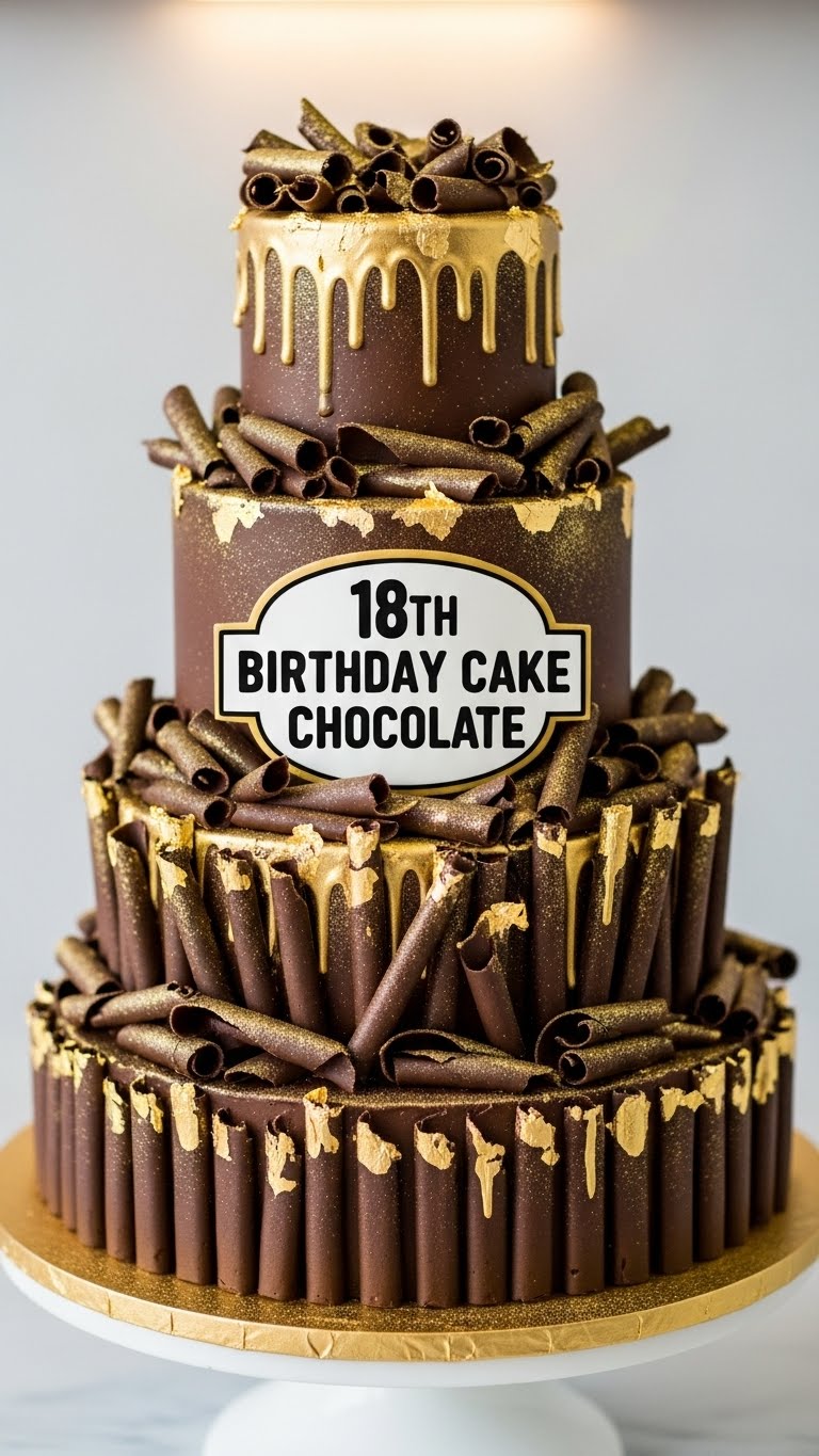 18th Birthday Cake Chocolate
