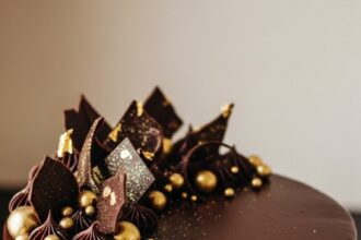 Chocolate And Gold Cake