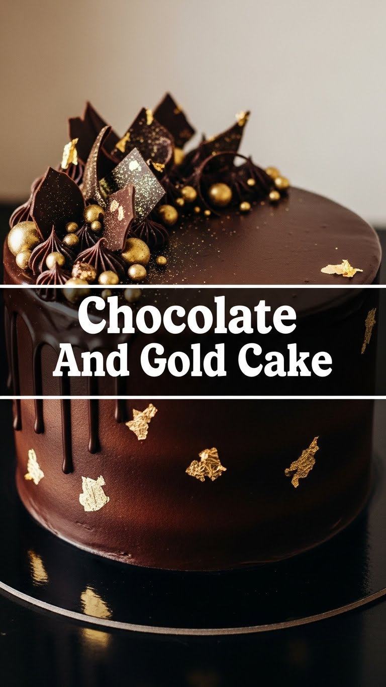 Chocolate And Gold Cake