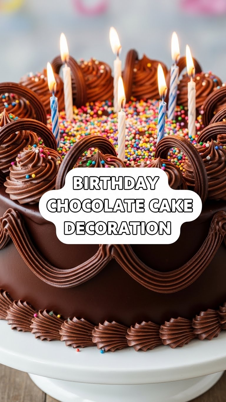 Birthday Chocolate Cake Decoration