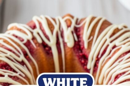 White Chocolate Raspberry Bundt Cake