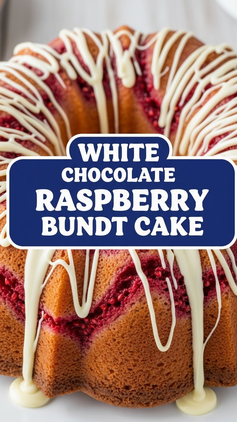 White Chocolate Raspberry Bundt Cake