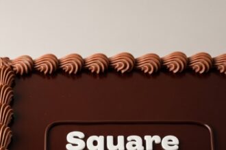 Square Chocolate Cake Design