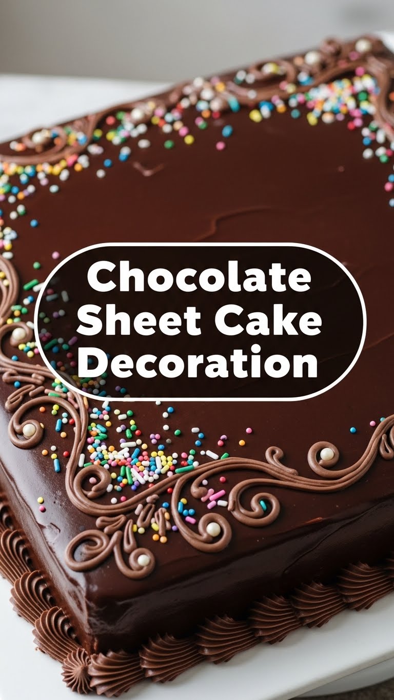 Chocolate Sheet Cake Decoration