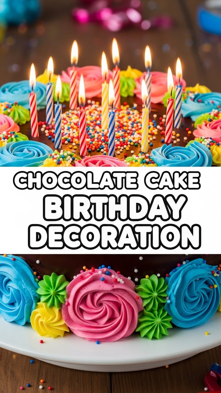 Chocolate Cake Birthday Decoration