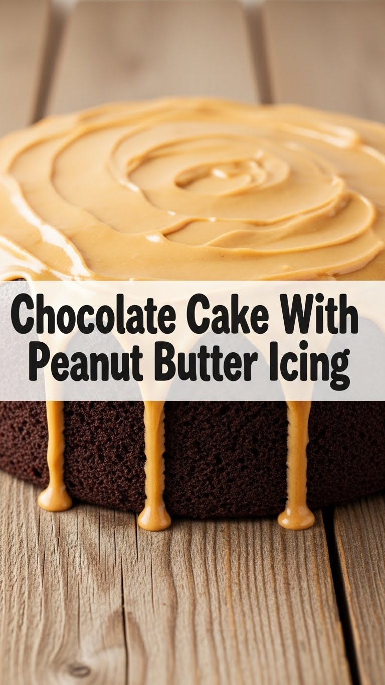 Chocolate Cake With Peanut Butter Icing