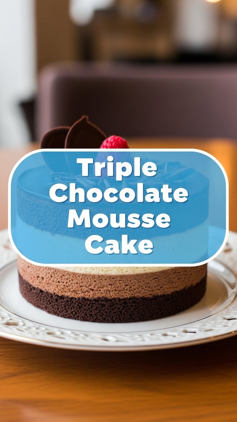 Triple Chocolate Mousse Cake
