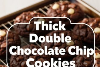 Thick Double Chocolate Chip Cookies