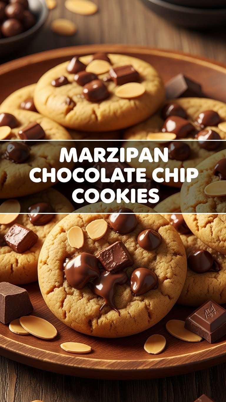 Marzipan Chocolate Chip Cookies