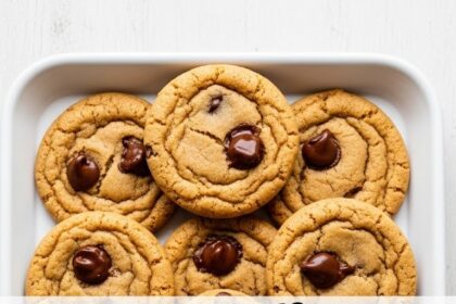 4 Ingredient Peanut Butter Chocolate Chip Cookies