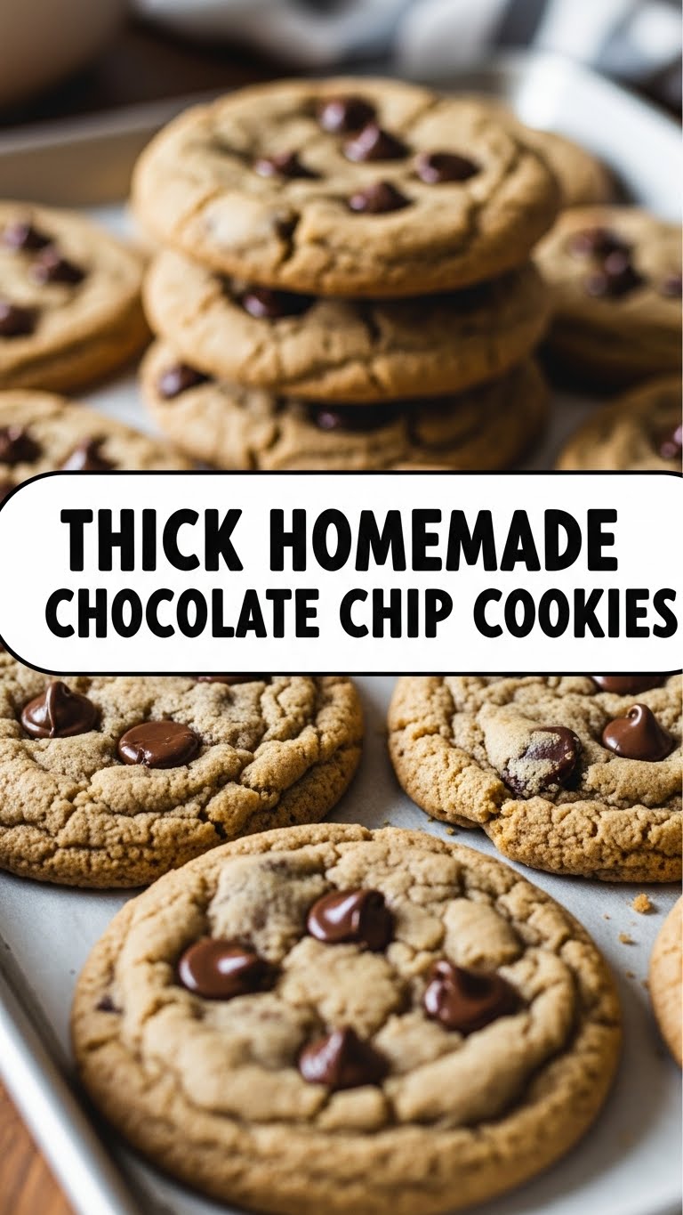 Thick Homemade Chocolate Chip Cookies