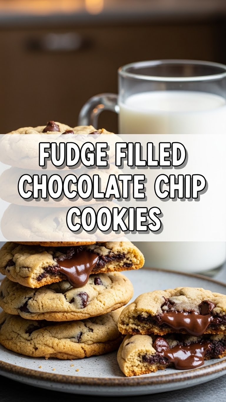 Fudge Filled Chocolate Chip Cookies