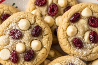White Chocolate Chip Cookies With Cranberries