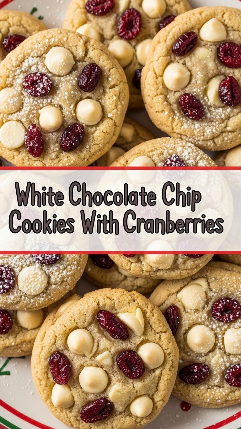 White Chocolate Chip Cookies With Cranberries