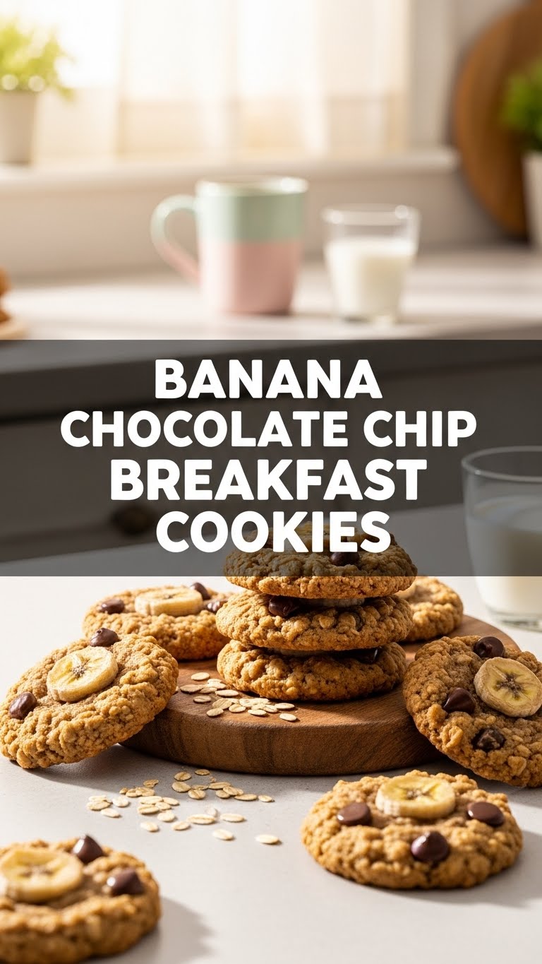 Banana Chocolate Chip Breakfast Cookies