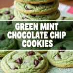 Green Mint Chocolate Chip Cookies