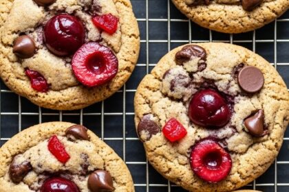 Chocolate Chip And Cherry Cookies