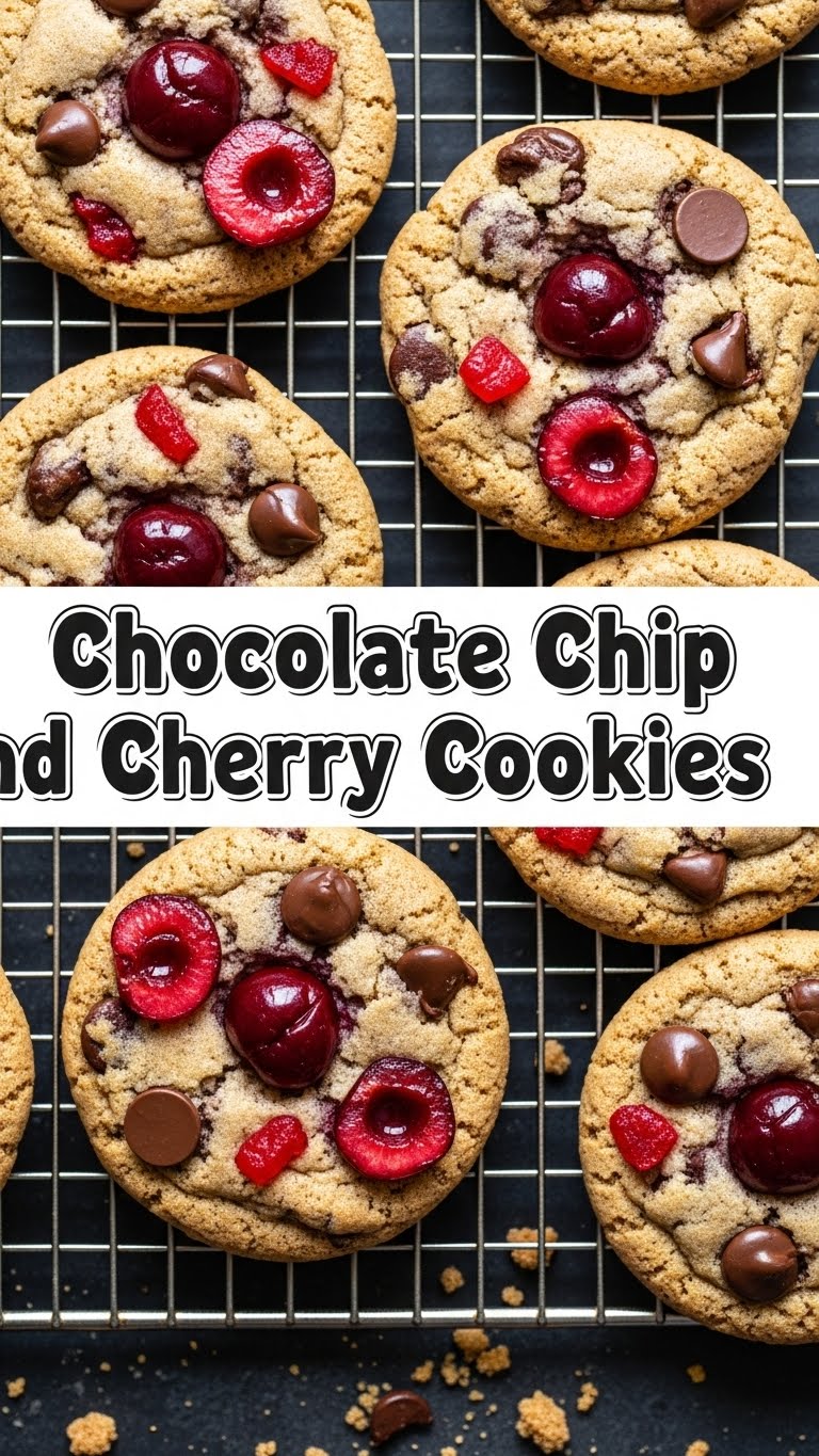 Chocolate Chip And Cherry Cookies