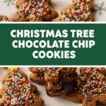 Christmas Tree Chocolate Chip Cookies