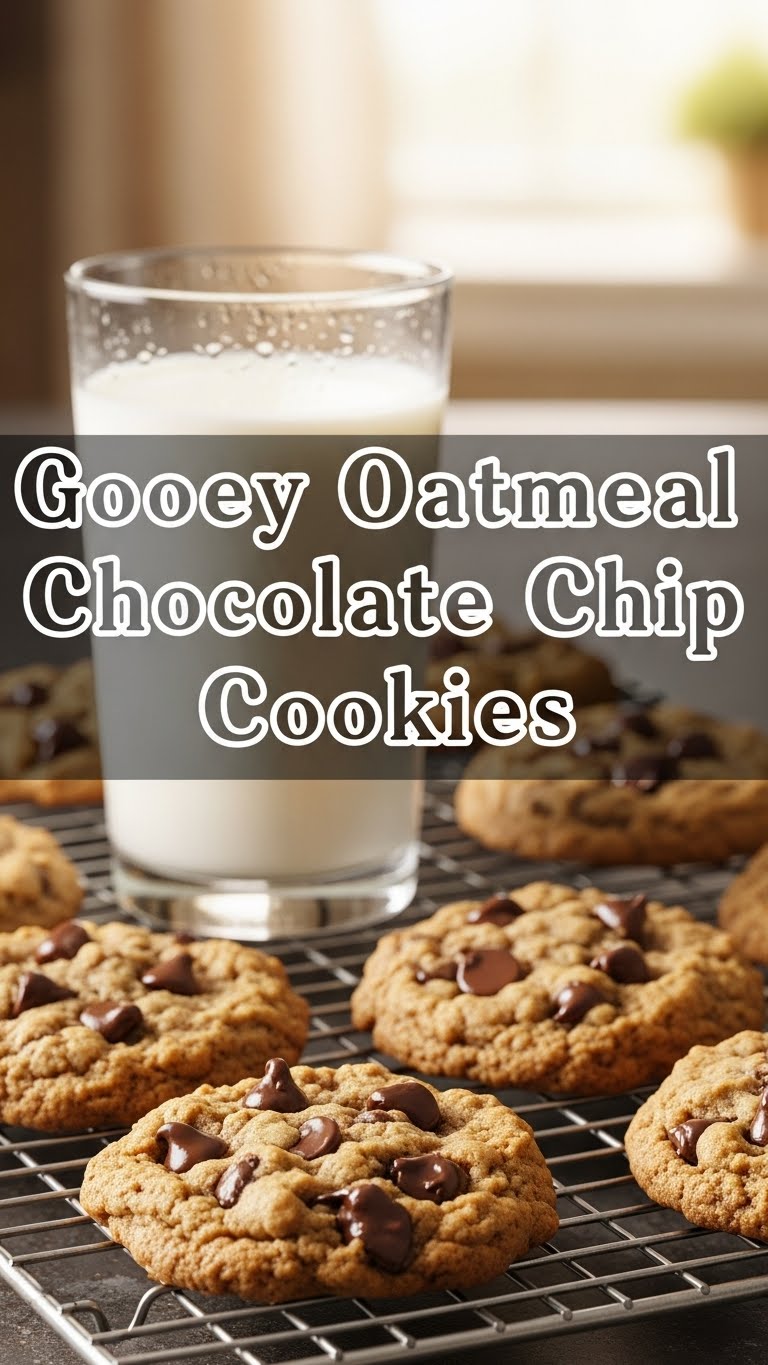 Gooey Oatmeal Chocolate Chip Cookies