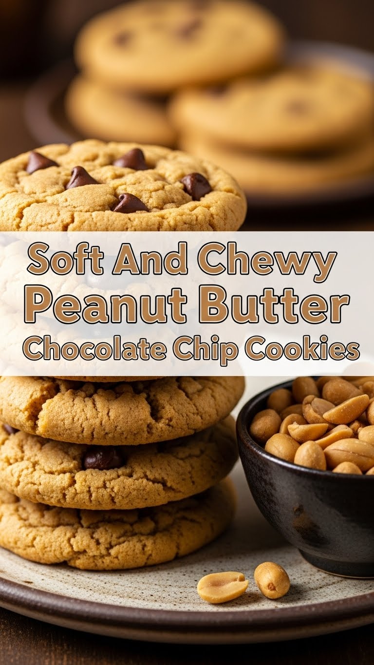 Soft And Chewy Peanut Butter Chocolate Chip Cookies